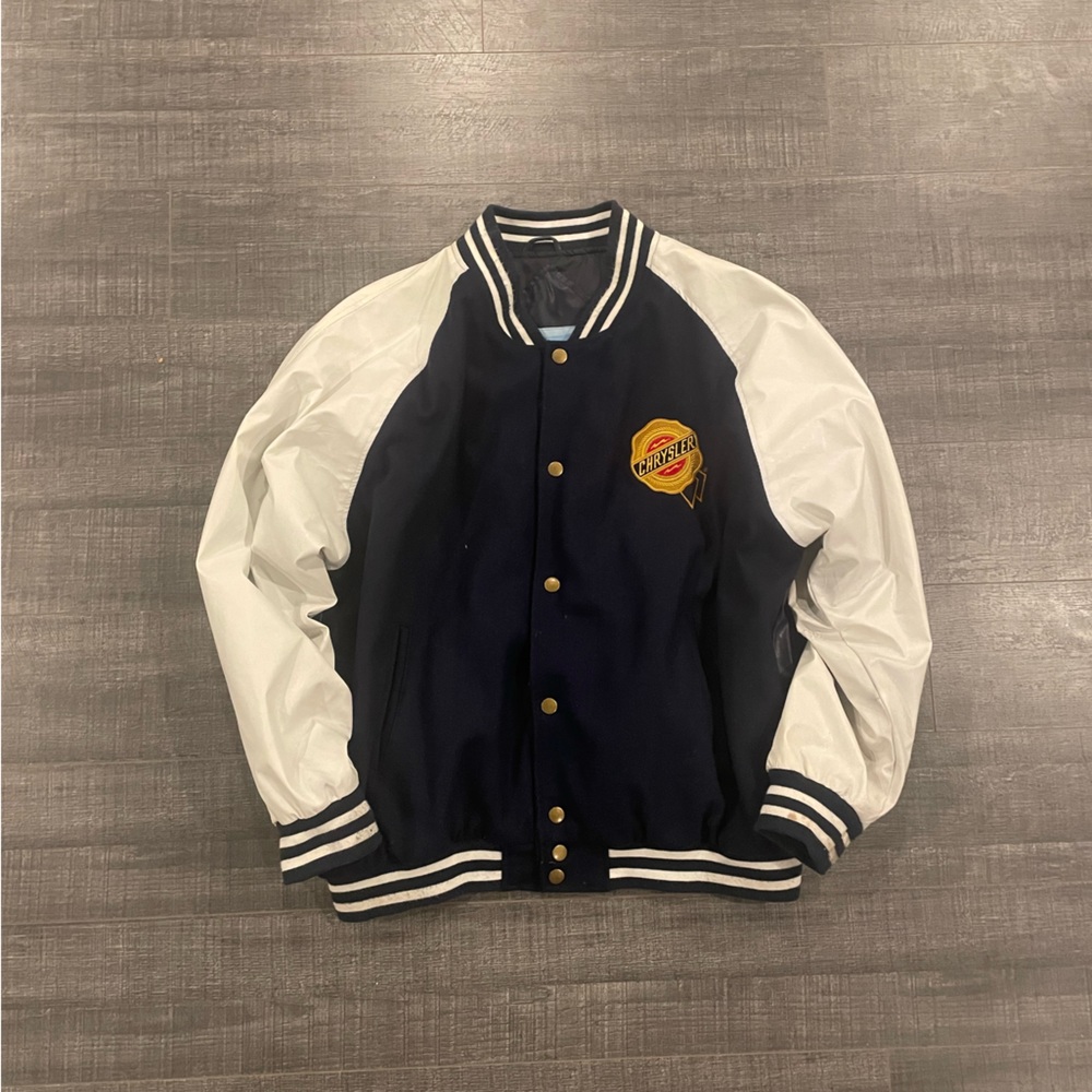 Vintage Chrysler Bomber Jacket with a Cropped Fit
